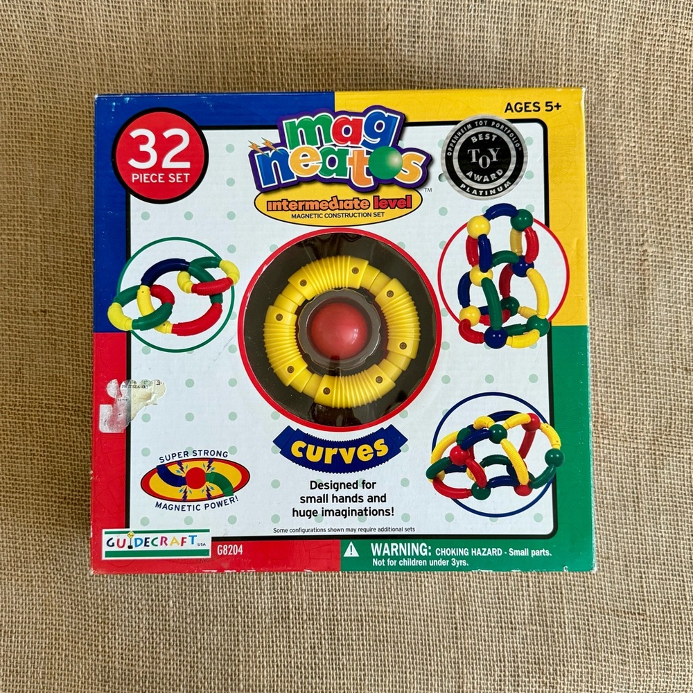 GUIDECRAFT MAGNEATOS Magnetic Curved Building Construction Set Multicolor 5+ NWT